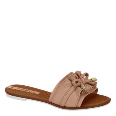 Imagem de Chinelo Rasteira Feminina Slide Laço Moleca 5297.446 - Nude Napa - 37,