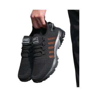 Imagem de Tênis Masculino Leve E Respirável Em Malha, Slip-On, Sola Macia, Casua