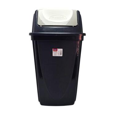 Imagem de Lixeira Plástica Basculante 14 Litros Eblack - Plasutil