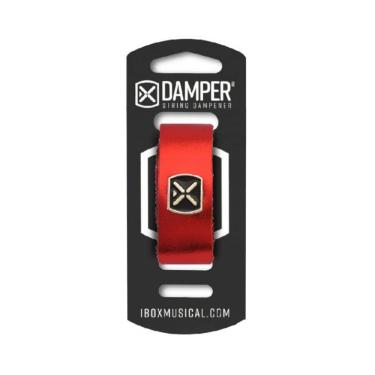 Imagem de Damper Em Couro E Tag Em Metal Vermelho Metálico