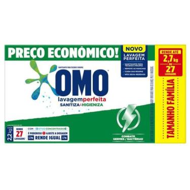 Imagem de Lava-Roupas em Pó Omo Ativo Concentrado Lavagem Perfeita Sanitiza & Hi
