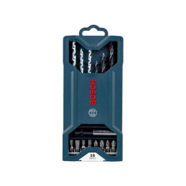 Imagem de Jogo de Brocas e bits 15 peças X-LINE 2607017408 Bosch, 15 Peças