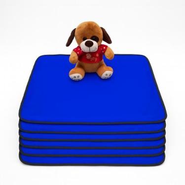 Imagem de Kit 6 Tapetes Higiênicos Laváveis 70x50cm Super Absorventes até 200 La