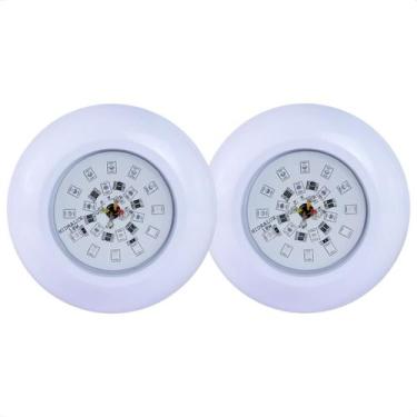 Imagem de 2 Refletores Led 18w RGB ABS para Iluminação Piscina - Hidralux
