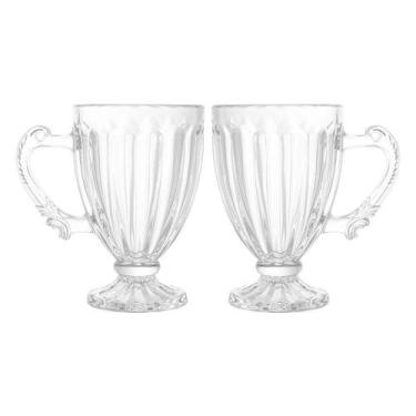 Imagem de Jogo 2 Xícaras De Café Vidro Transparente Imperial Cristal 100ml Lyor