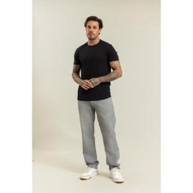 Imagem de Calça Jeans Slim Cinza Masculina 100% Algodão-Masculino