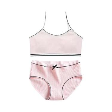 Imagem de Conjunto De Sutiãs E Calcinhas De Algodão Para Meninas, Sem Fio, Para 
