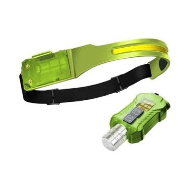 Imagem de Lanterna De Cabeça LED COB Recarregável Com 9 Modos, Indução USB, Luz 