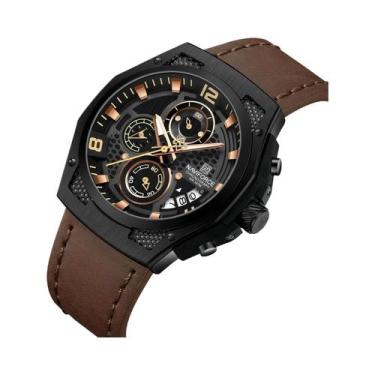 Imagem de Relógio Cronógrafo Luminoso À Prova d'Água Para Homens NAVIFORCE, Reló