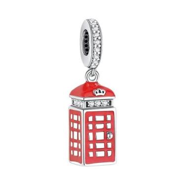 Imagem de Pingente De Guarda Real Em Prata Com Contas Vermelhas Para Mulheres, P