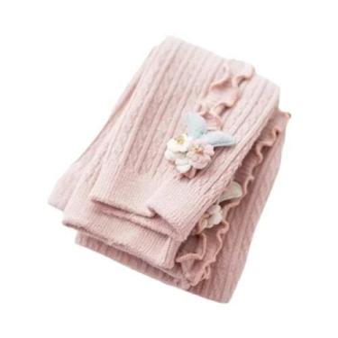 Imagem de Meias-calças De Malha Para Meninas, Leggings Quentes Para Outono E Inv