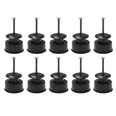 Imagem de Kit 1000 Roldanas Isoladas Preta C/prego 24mm Para Arames Eletrificados em Pead RD24 -...