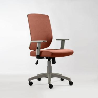Imagem de Cadeira Giratória Roal New Opus Monocromática Terracota 120kg com Braços Reguláveis e M...