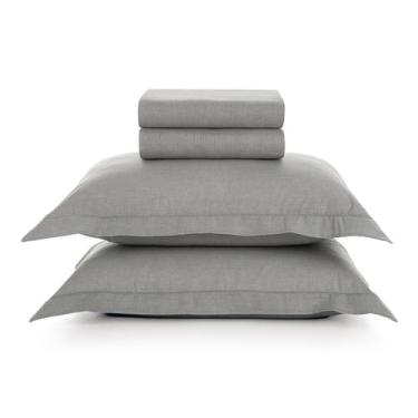 Imagem de Kit Jogo De Lençol Karsten 4 Peças Cama Queen Tesso 100% Algodão Cor:C