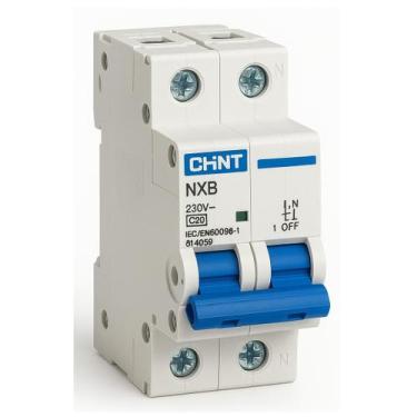 Imagem de Disjuntor Bipolar 2p 63a Classe C 3ka NXB-63C 319294 Chint