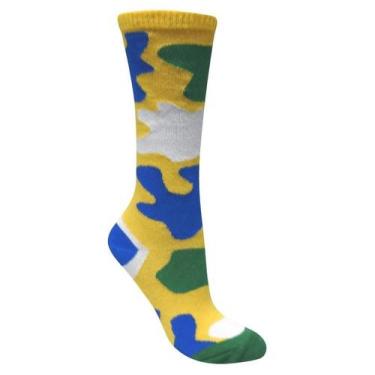 Imagem de Meia 3/4 Copa Formas Mesclas Brasil - Miimos, P, Branco