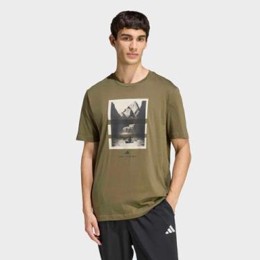 Imagem de Camiseta Adidas Out Kayak T Masculina, Verde, G