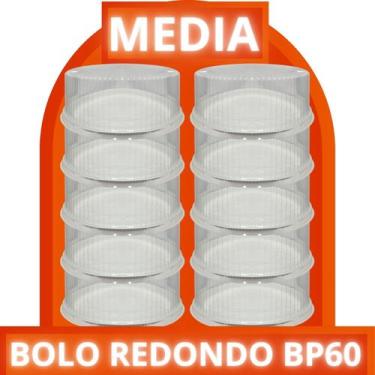 Imagem de Kit Embalagem Plástica Multiuso Redonda Para Bolo BP60 Pacote Com 10 U