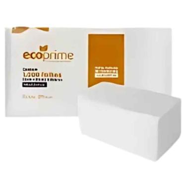 Imagem de Papel Interfolha Ecoprime 100% Celulose 2 Dobras 22x21CM Pacote com 1000 Folhas para Di...