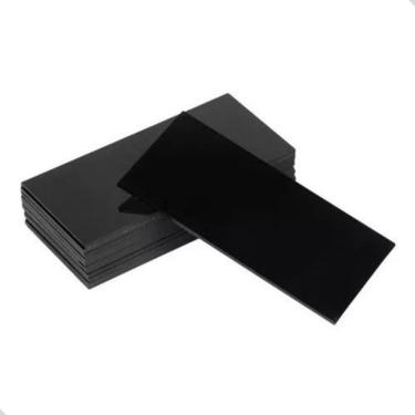 Imagem de Kit 50 Lente Escura para Máscara de Solda Tonalidade 10 Retangular para Proteção Visual Preto Universal Automotive