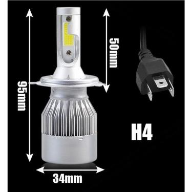 Imagem de Lâmpada Automotiva LED para Farol C6 para Carros e Veículos 12V a 24V Luz Branca 6500K Bivolt Alto Brilho OEM