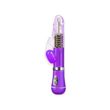 Imagem de Vibrador Rabbit Rotativo com 9 Modos de Vibração em TPR e ABS 22CM X 3,5CM Rosa com Pon...