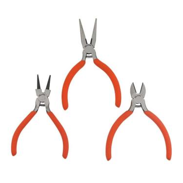 Imagem de Kit de Alicates Kit Alicates Miniatura 3 Peças com Mola para Bijuterias, Artesanato, Ja...