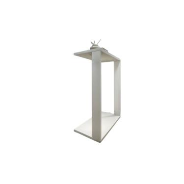 Imagem de Mesa Lateral para Sofá Estilo Industrial Retangular MDF 100% MDF 60CM Branco