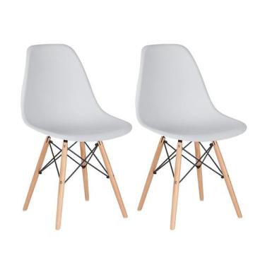 Imagem de Kit 2 Cadeiras Laráz Eames Eiffel DSW - Cinza claro - Laraz