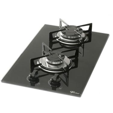 Imagem de Cooktop 2 Bocas com Vidro Preto - Fischer, Preto, Bivolt