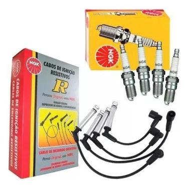Imagem de Kit Vela + Cabo Ignição Fiorino Palio Siena 1.0 1996 À 2004 - NGK