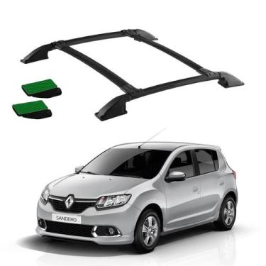 Imagem de Bagageiro Sandero 2015 2016 2017 Preto Colado - Track