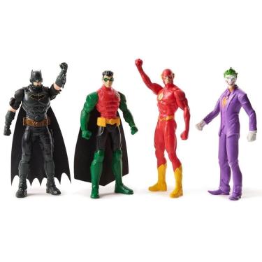 Imagem de Conjunto De Bonecos - Coringa, Robin, Batman E Flash - Dc Comics - 15 Cm - Sunny