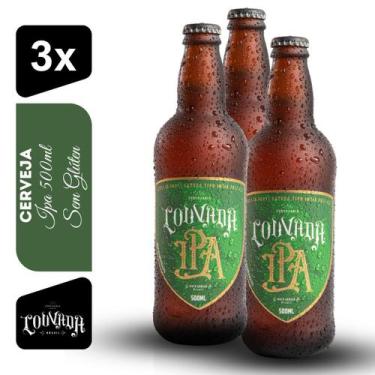 Imagem de Cerveja Ipa Cervejaria Louvada 500ml Kit 3 unidades Sem Glúten