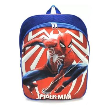 Imagem de Mochila Escolar Homem Aranha Ultimate Azul Tam M Costas F5 - proprio