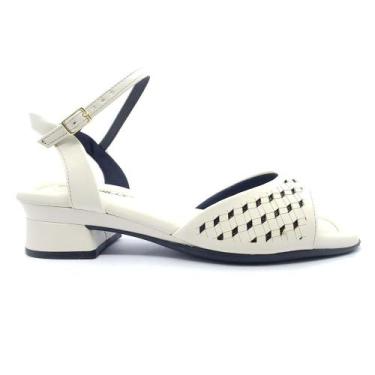 Imagem de Sandália Piccadilly Feminino 475016, 36, Off white, Preto