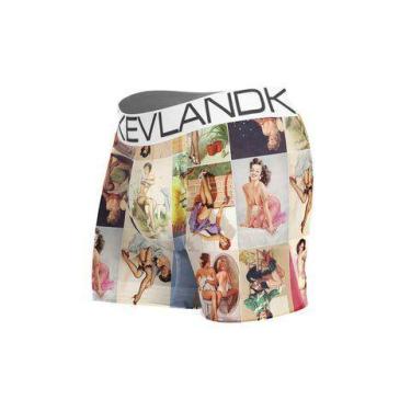 Imagem de Cueca Boxer Kevland Pinups, P, Branco