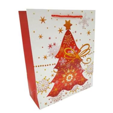 Imagem de Sacola de Presente Natalina 32 x 16 x 12 cm Mod 9 - Quanhe