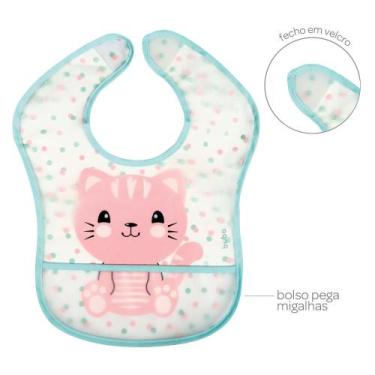 Imagem de Babador com bolso impermeável limpa fácil buba