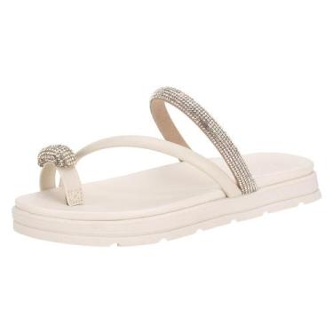 Imagem de Tamanco feminino flat moleca 5490127, Marfim, 35