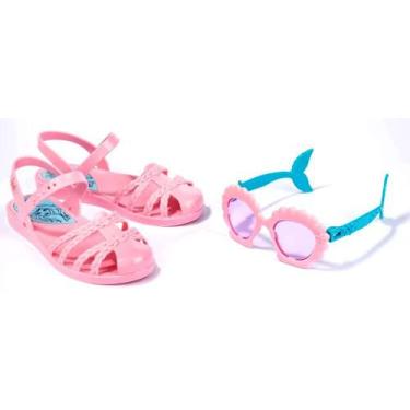 Imagem de Sandalia Grendene Disney Princesas Fun com Oculos 22486, 29, Rosa