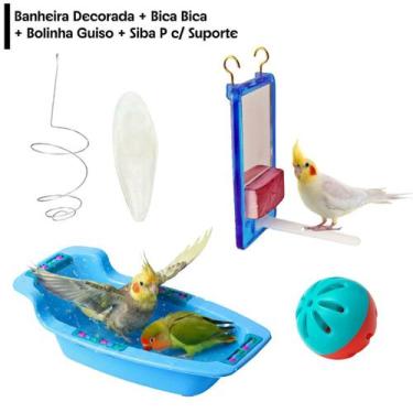 Imagem de Kit 1 Banheira Decorada +1 Brinquedo Bica Bica + 1 Osso de Siba P c/ S