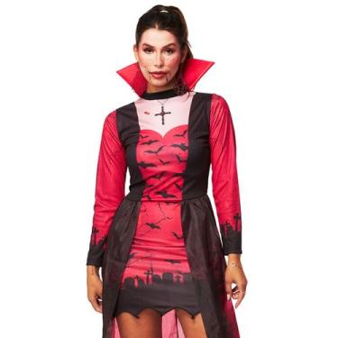 Imagem de Fantasia Rainha Vampira Adulta Vestido Halloween Feminino - FSP,  P