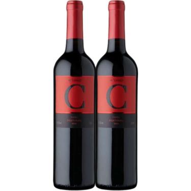 Imagem de Kit 2 Garrafas Vinho Tinto Meio Seco Dão Portugal Cabriz Terras da Beira Uvas Touriga Nacional Tinta Roriz Rufete 750ML