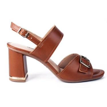 Imagem de Sandália Salto Bloco Dakota Y8301 Feminino, Caramelo, 35