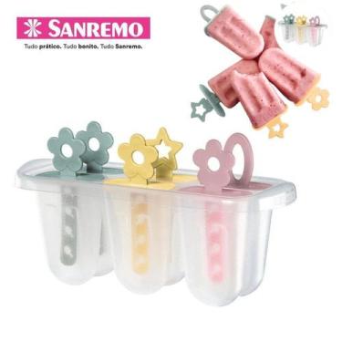 Imagem de Forma Picole Sorvete Reutilizavel Com 6 Divisorias Sanremo