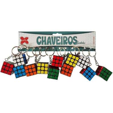 Imagem de Chaveiro Cubo Mágico 3cm Blister Com 12 - Make