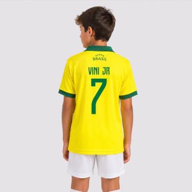 Imagem de Polo Brasil Penta Juvenil Amarela 7 Vini Jr - Balboa, 16 ANOS