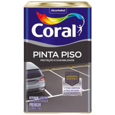 Imagem de Tinta Acrílica Premium Para Piso Fosco Branco 18 Litros - CORAL
