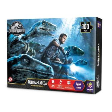 Imagem de Quebra-Cabeça Blue e Irmãos Jurassic World 100 Peças - Mimo